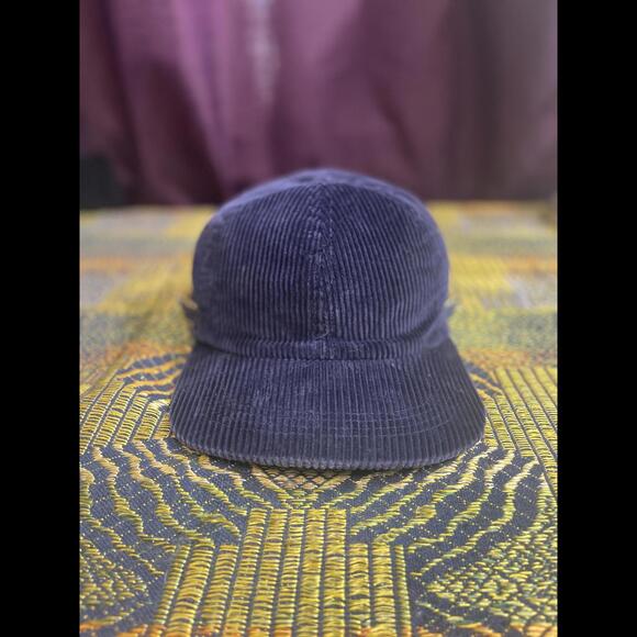 Vintage 80s Fersten Blue Corduroy Baseball Cap - Picture 1 of 5